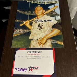 New York Yankees Mickey mantle autographed photo